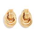 Gold Door Knocker Earrings