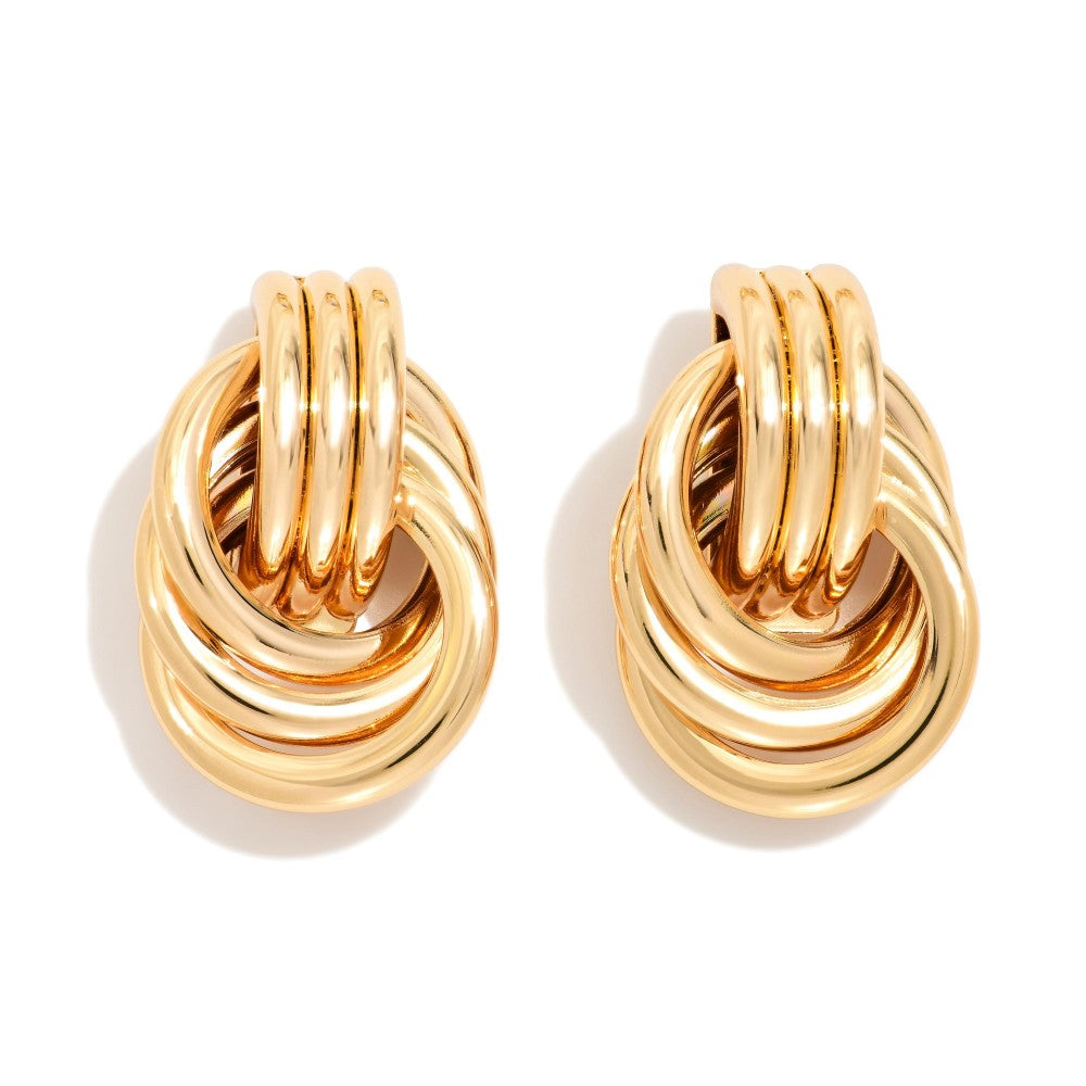 Gold Door Knocker Earrings