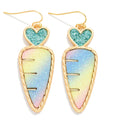 Glitter Carrot Drop Earrings