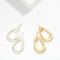 Hammered Metal Teardrop Door Knocker Post Drop Earrings