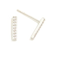 Cubic Zirconia Bar Stud Earrings