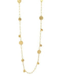 Hammered Circle Long Necklace
