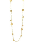 Hammered Circle Long Necklace