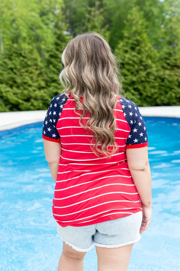 Bold Stripes Bright Stars Top