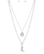 Layered Western Style Pendant Necklace Set