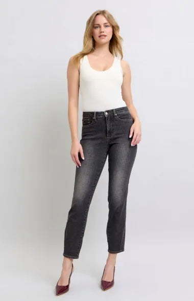 The Annabelle Mid Rise Tummy Control Judy Blue Jeans