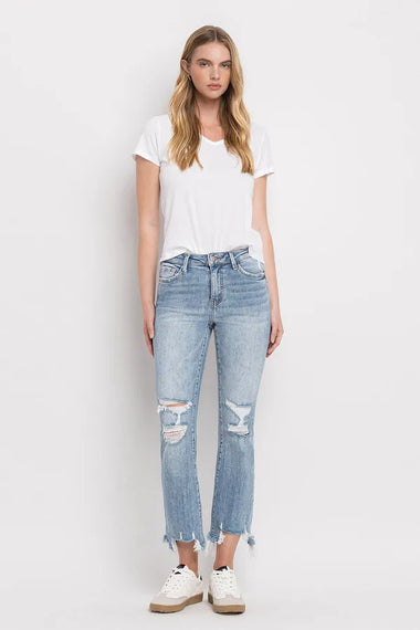 The Delaney Cropped Flare Lovervet Jeans - 0