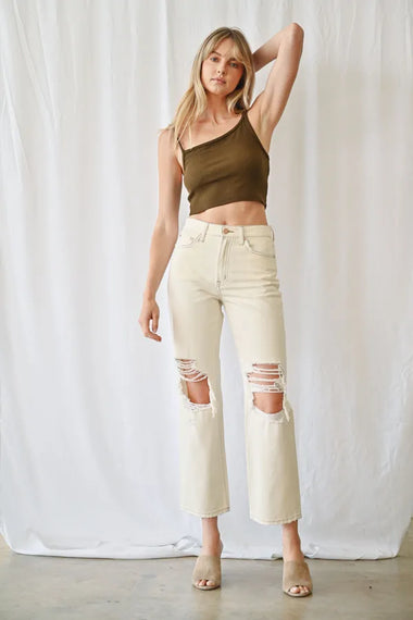 Cream Of The Crop Mica Dad Jean - 0