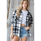 Plaid Button Down Flannel Vervet Shacket