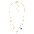 Paperclip Chain Link Necklace With Charms