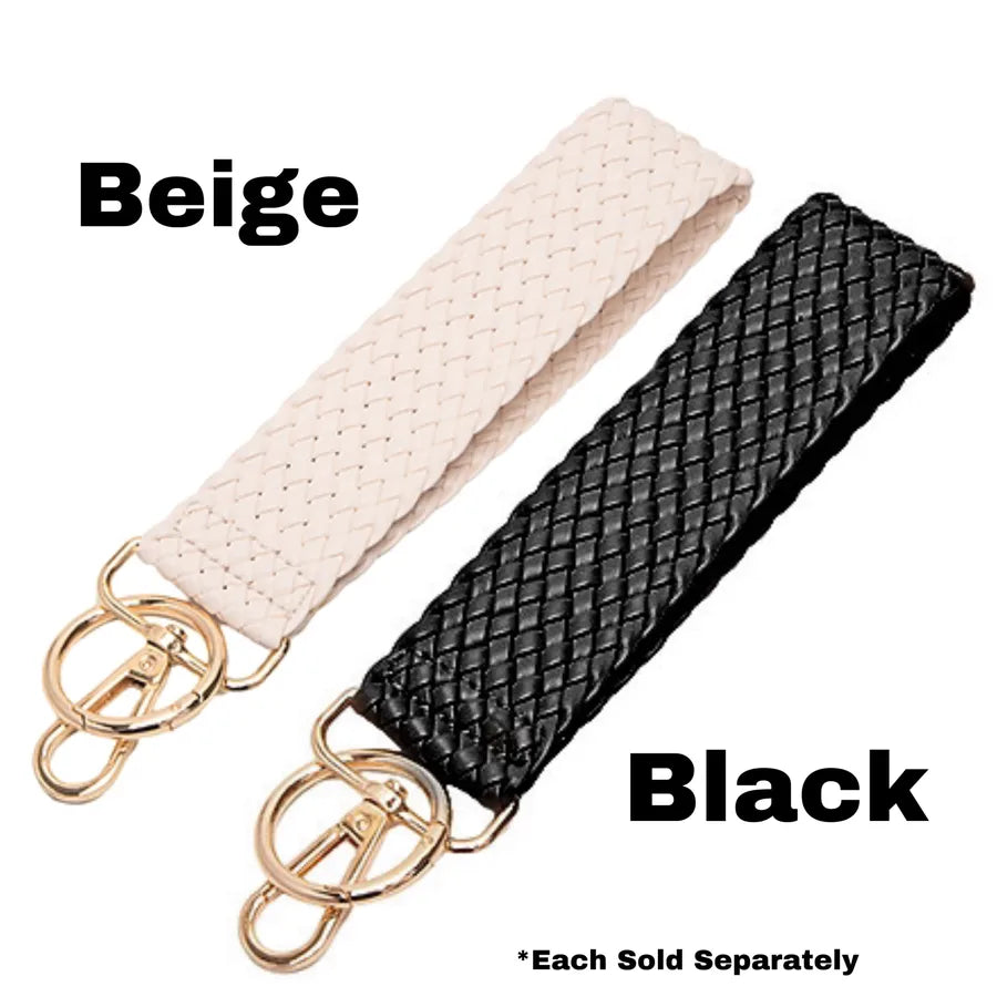 Woven Leather Keychain