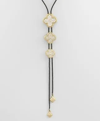 Twotone Clover Pendant Necklace