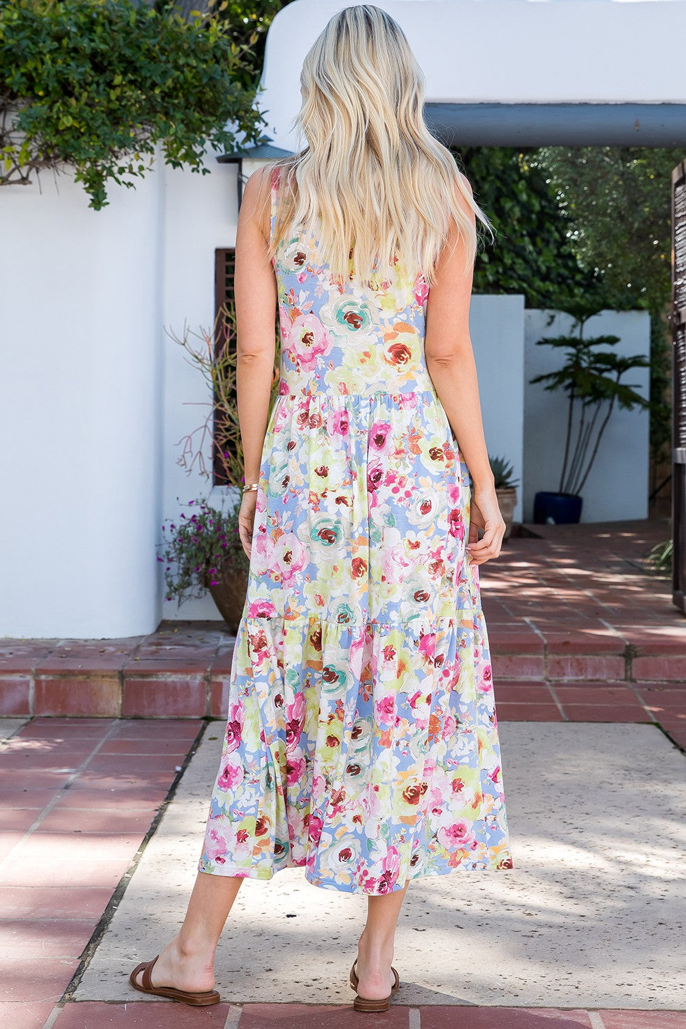 Soft Tide Floral Dress