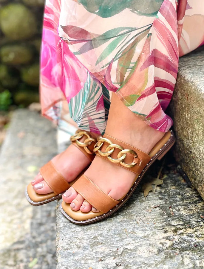 Catch Flights Not Feelings Corky Sandal
