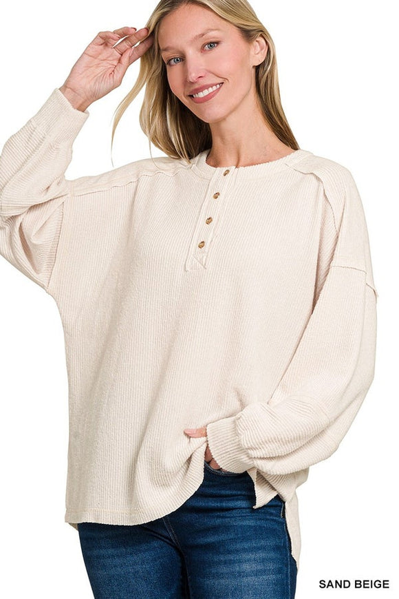All Day Ease Henley Sweater
