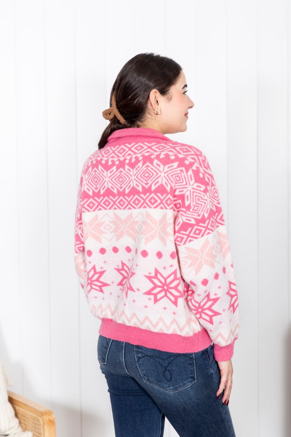 Sweet Snowflakes Half Zip