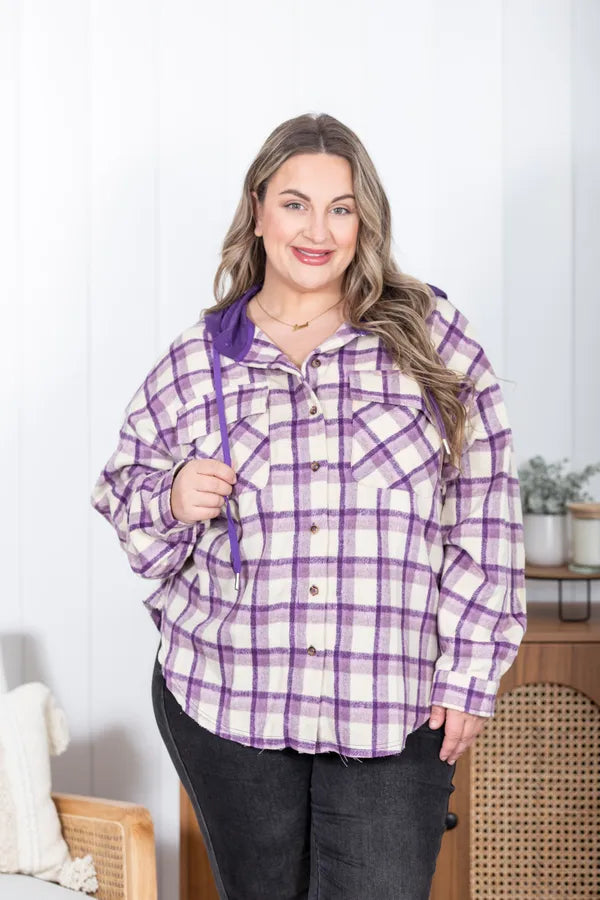 Flirty In A Hooded Flannel