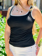Ribbed Edge Tank Top