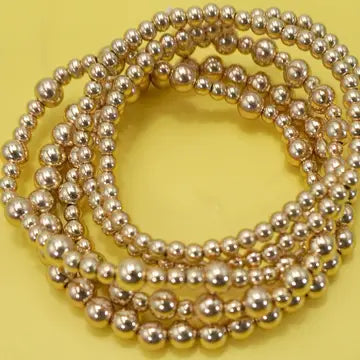 Multi Layer Gold Ball Chain Beaded Bracelet