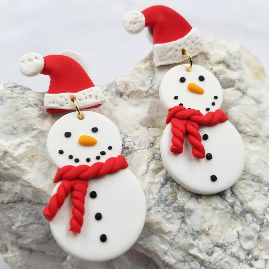 Christmas Snowman Earrings