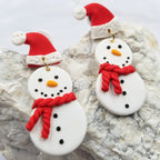Christmas Snowman Earrings