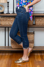 The Ariana Judy Blue Capri Jeans