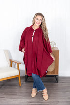 Flowy Draped Poncho Top