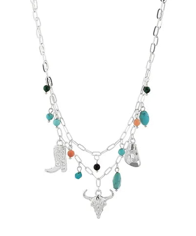 Western Multi Charm Necklace