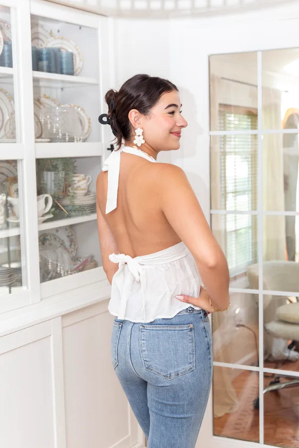 Twist And Twirl Cropped Halter Tank
