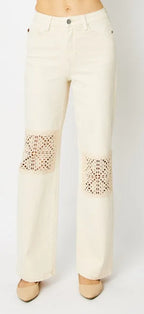 (2 Colors)The Crystal Crochet Judy Blue Jeans