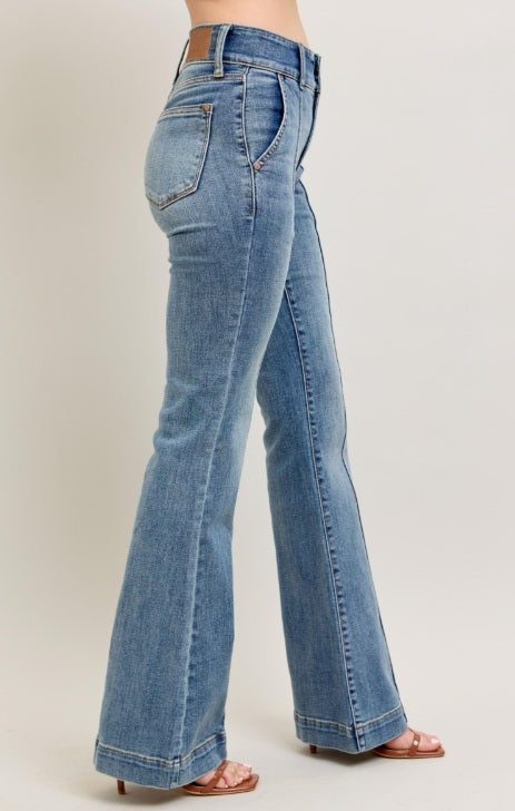 The Peggy Judy Blue Trouser Flare Jeans