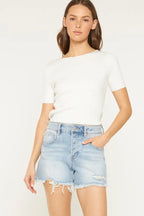 Im So Fly Distressed Mica Shorts