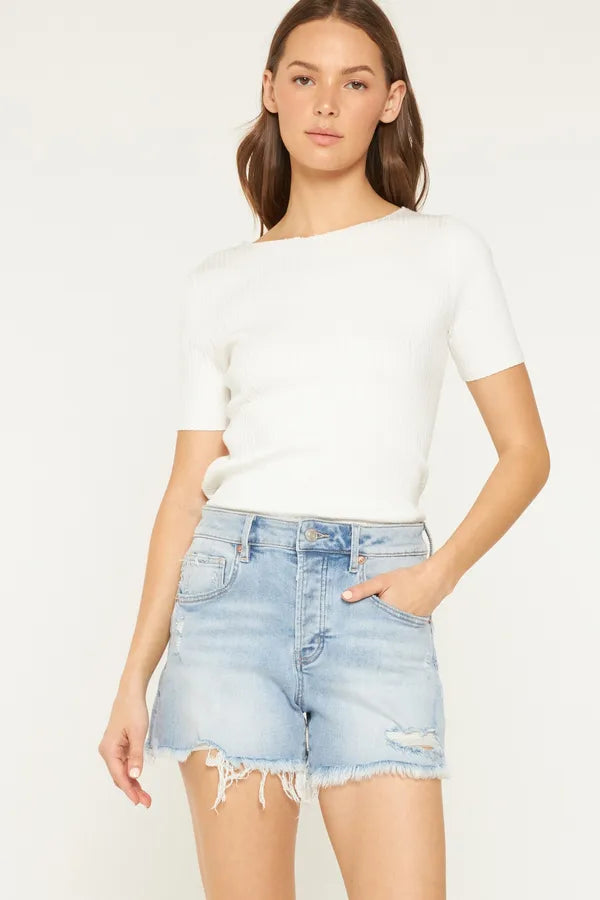 Im So Fly Distressed Mica Shorts