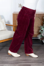 Wine Date Corduroy Risen Barrell Pants