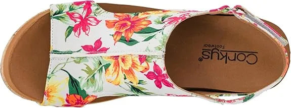 Corky Multi Floral Carley Wedge