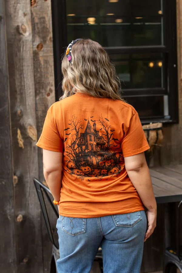 Haunted House Spooky Graphic T-Shirt