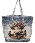 Quilted Holiday Tote Bag