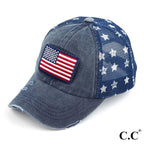 Distressed American Flag Baseball Cap