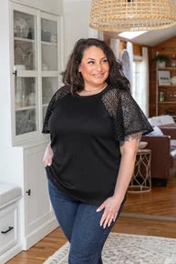 Eliza Crochet  Sleeve Top