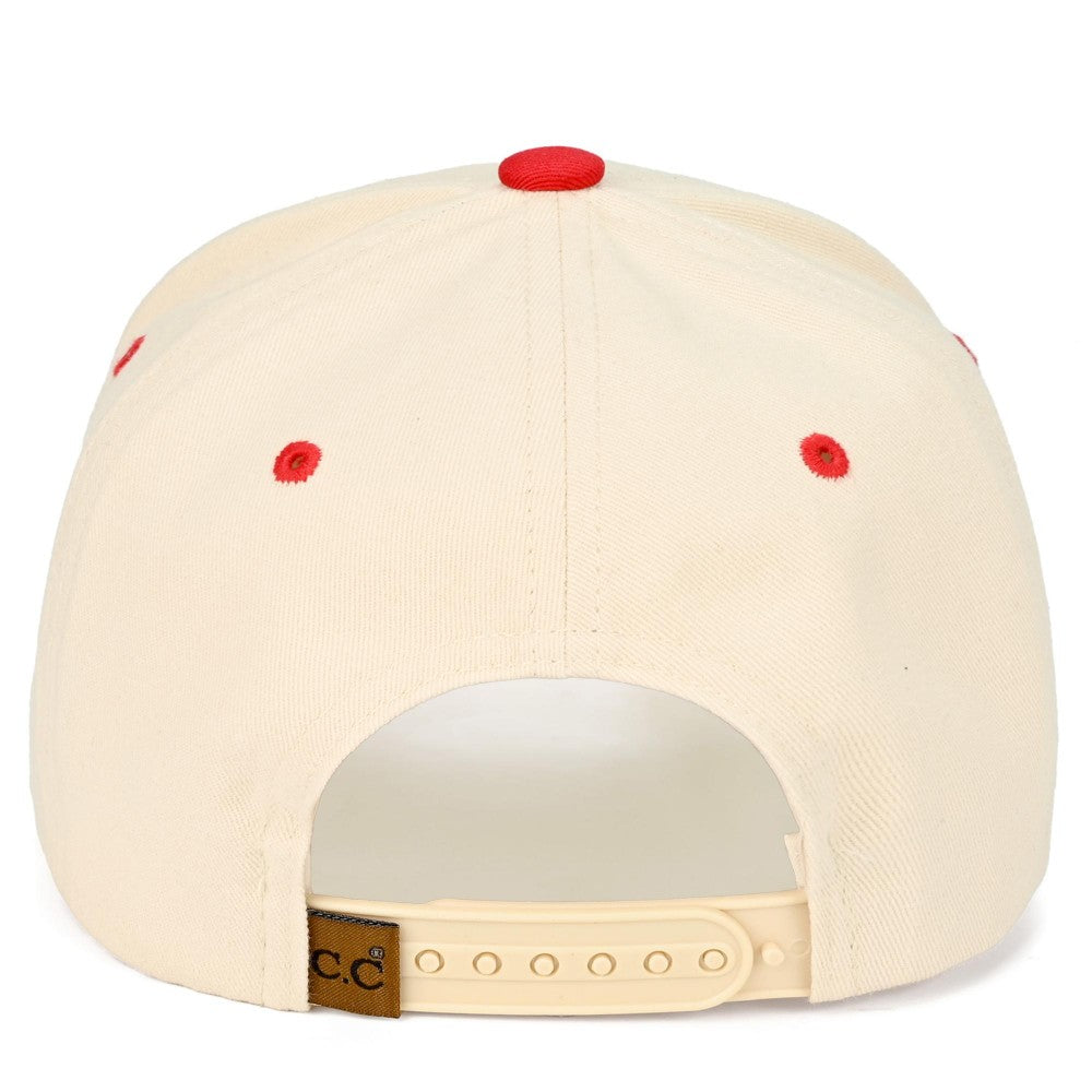 CC Embroidered Flower Flag Baseball Cap