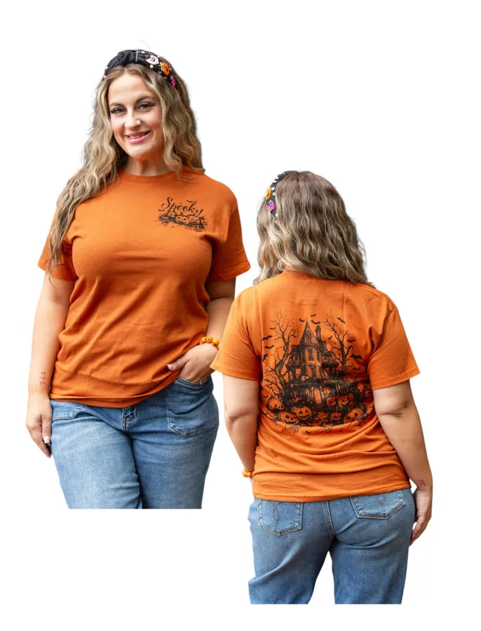 Haunted House Spooky Graphic T-Shirt