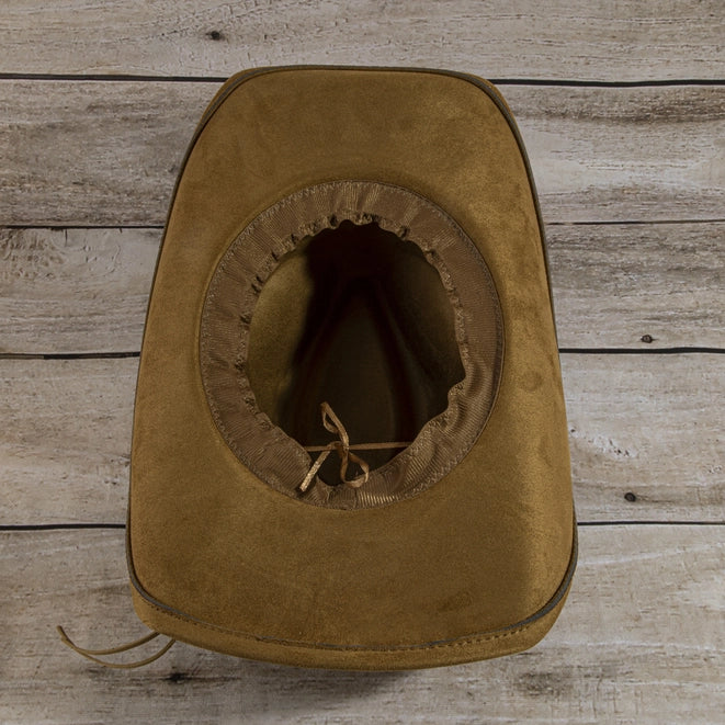 Studded Grommet Band Suede Cowboy Hat