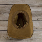 Studded Grommet Band Suede Cowboy Hat