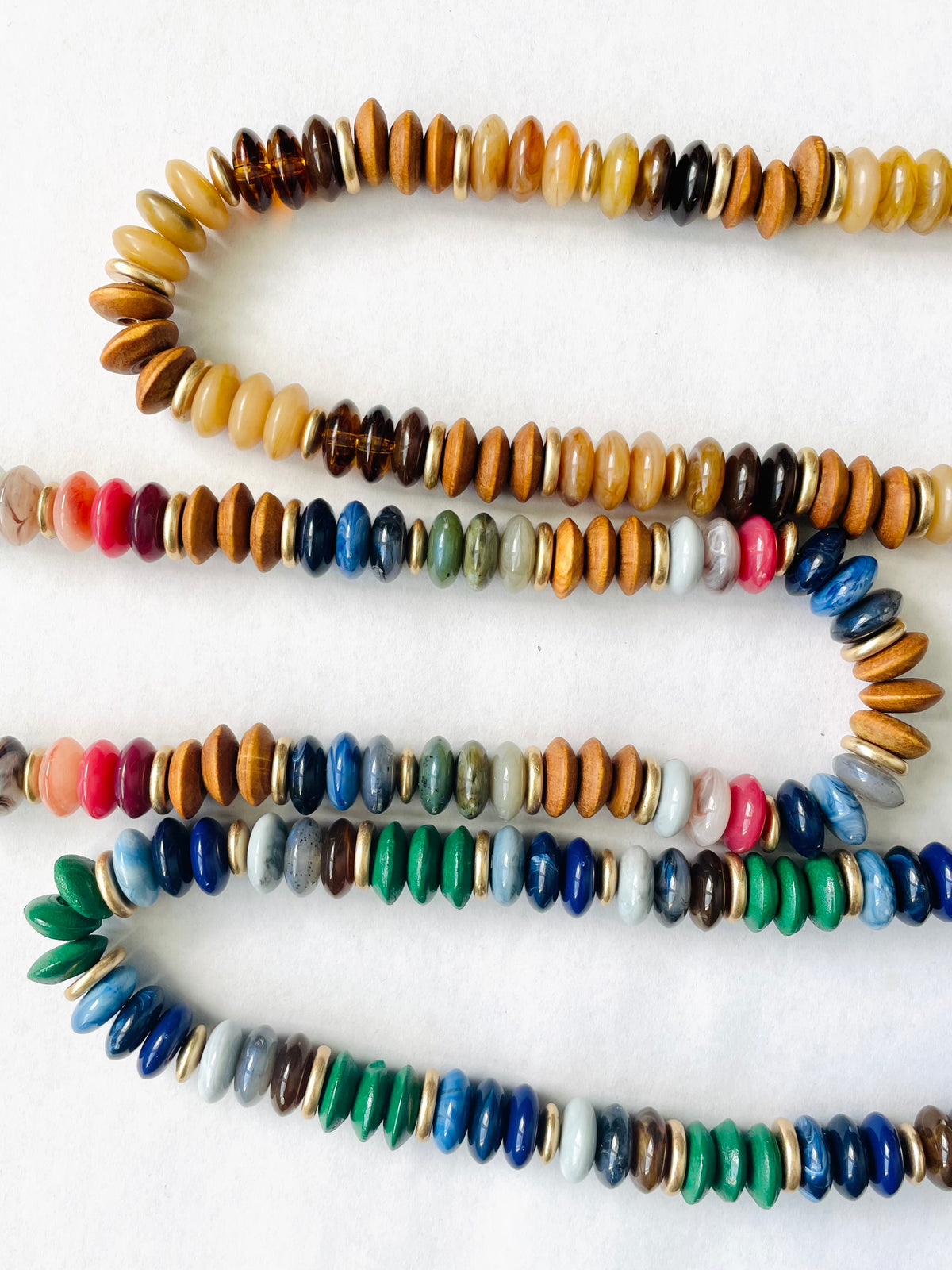 Multi Shape Mixed Bead Necklace