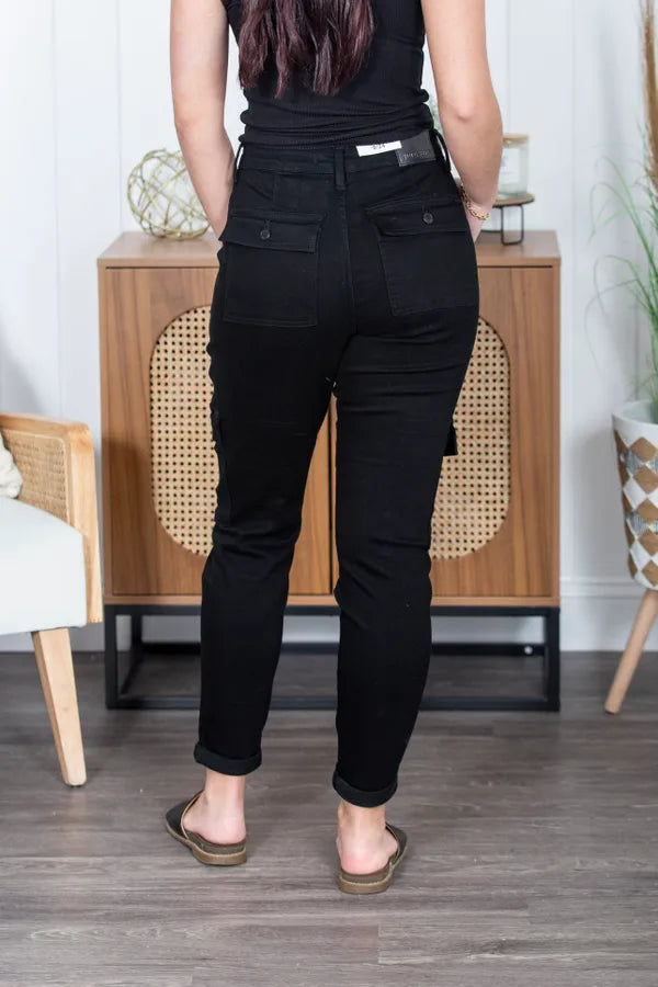 The Jenna Cuffed Judy Blue Cargo Jogger