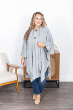 Flowy Draped Poncho Top