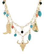 Western Multi Charm Necklace