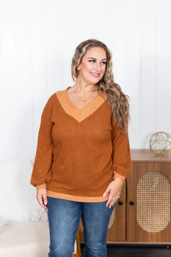 While Im Away V-Neck Top