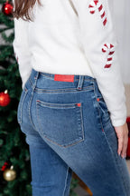 The Jingle Belle Plaid Cuff Judy Blue Jeans