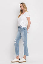 The Delaney Cropped Flare Lovervet Jeans